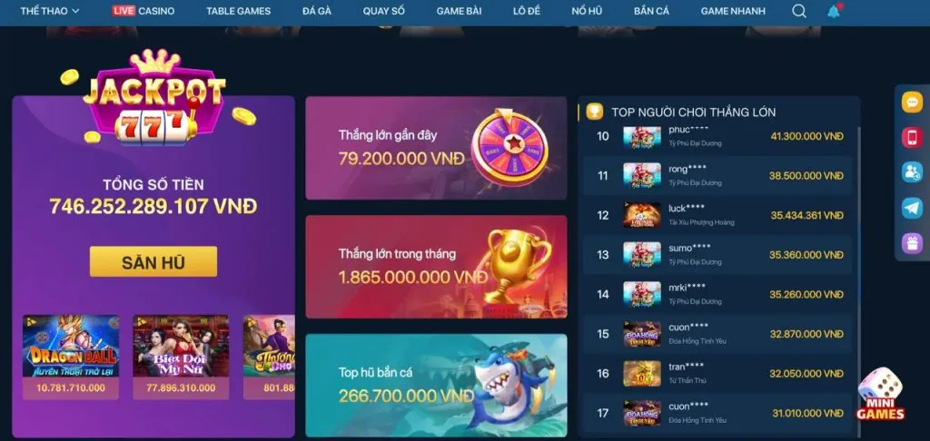 Cơ chế trò chơi nổ hũ